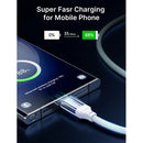 JSAUX Transparent 100W USB-C to USB-C Charging Cable 6.6ft 1-Pack (White) (CC0057)