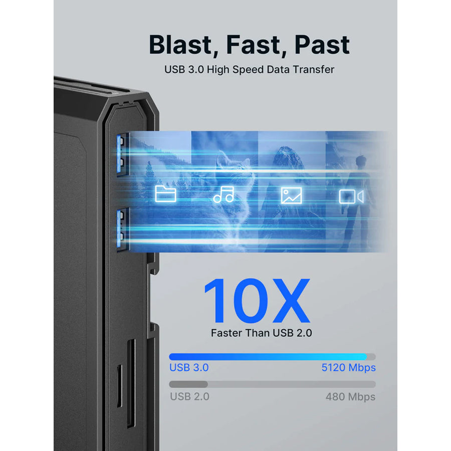 JSAUX USB-C 11-in-1 Docking Station for Steam Deck/ Steam Deck OLED/ ROG Ally/ ROG Ally X/ Switch