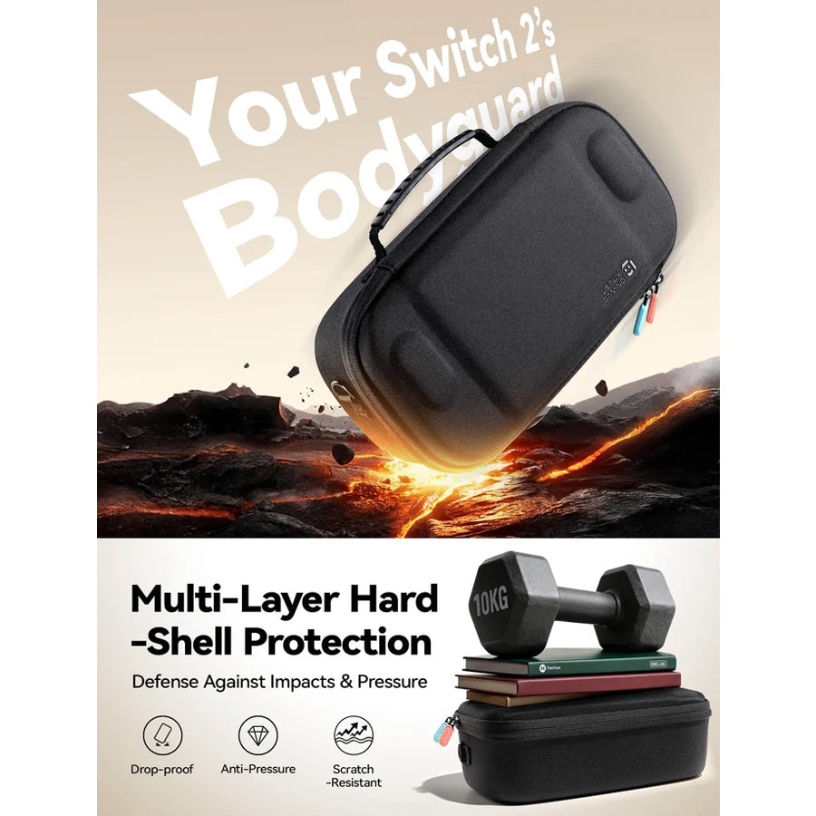 JSAUX FlexForm Plus Travel Case for Nintendo Switch 2 (Black) (BG0132)