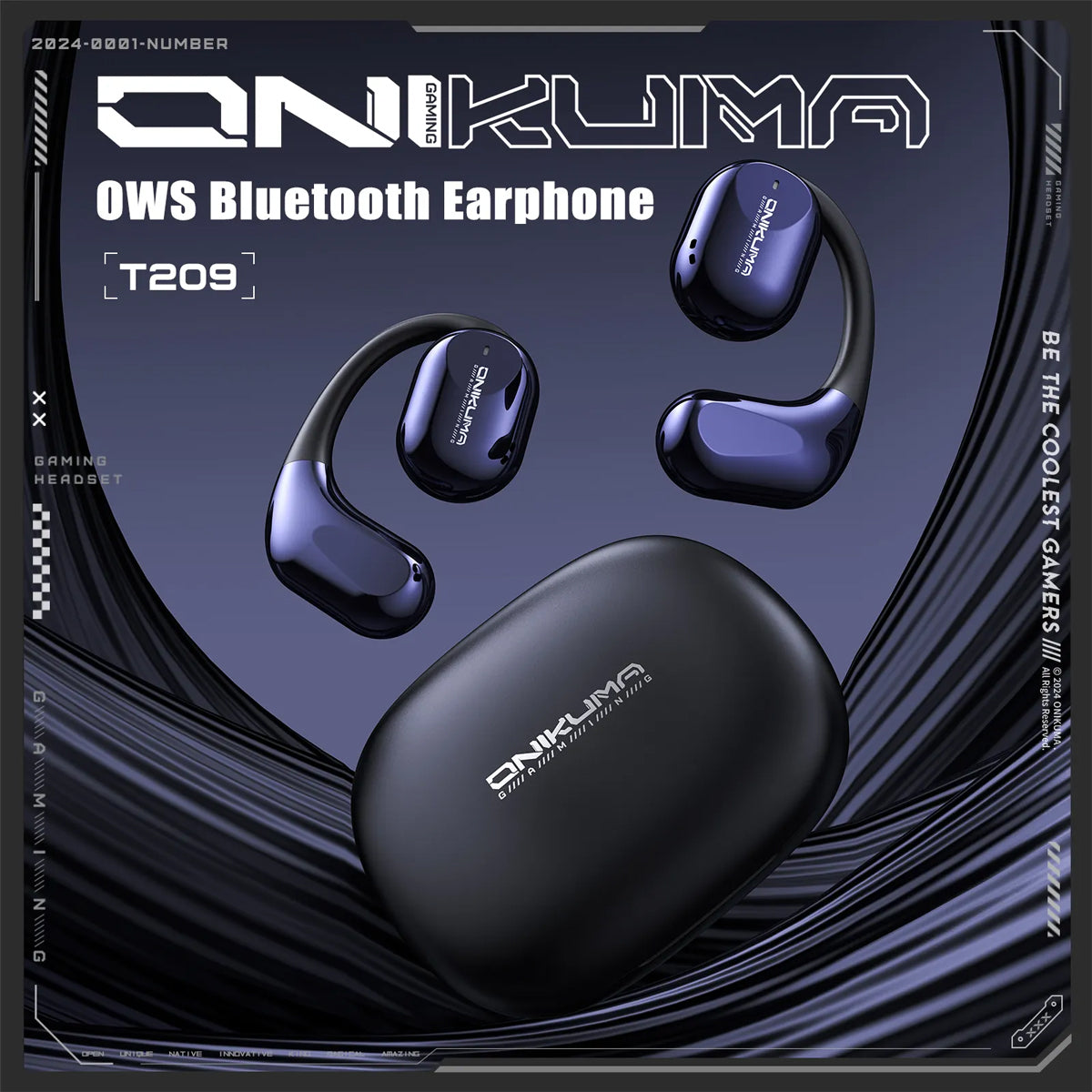 Onikuma T209 Wireless Earphones (Black)
