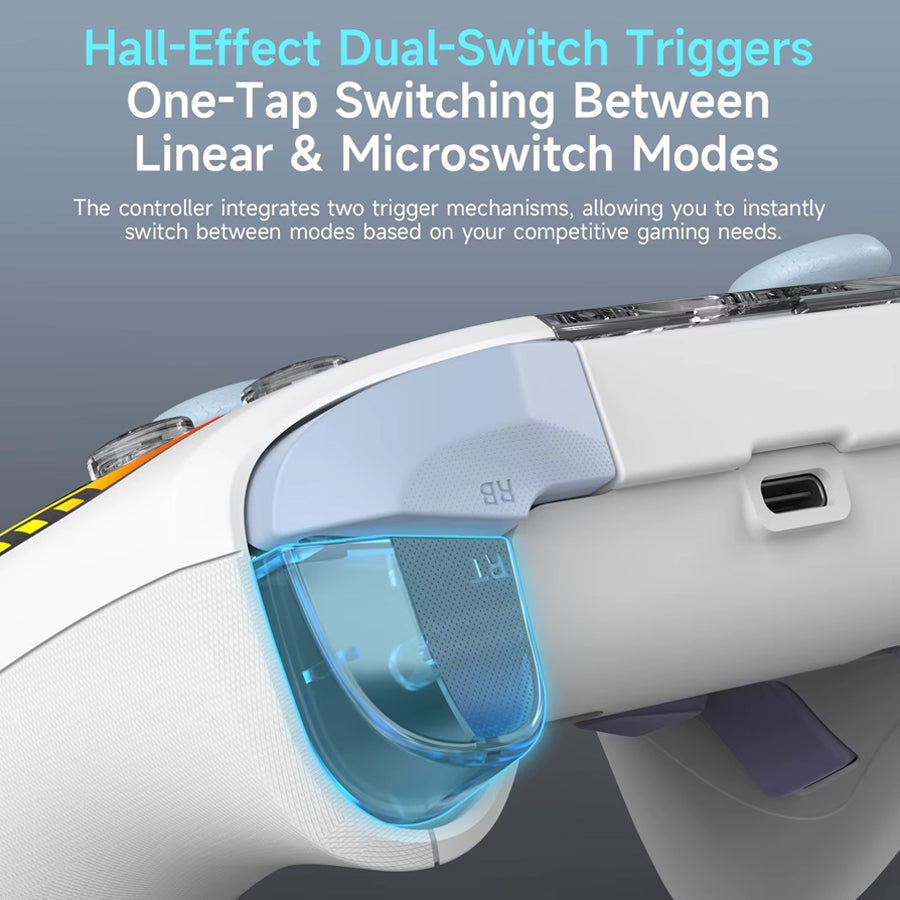 Ajazz GP100 NS Tri-Mode Gaming Controller Set with Hall Effect