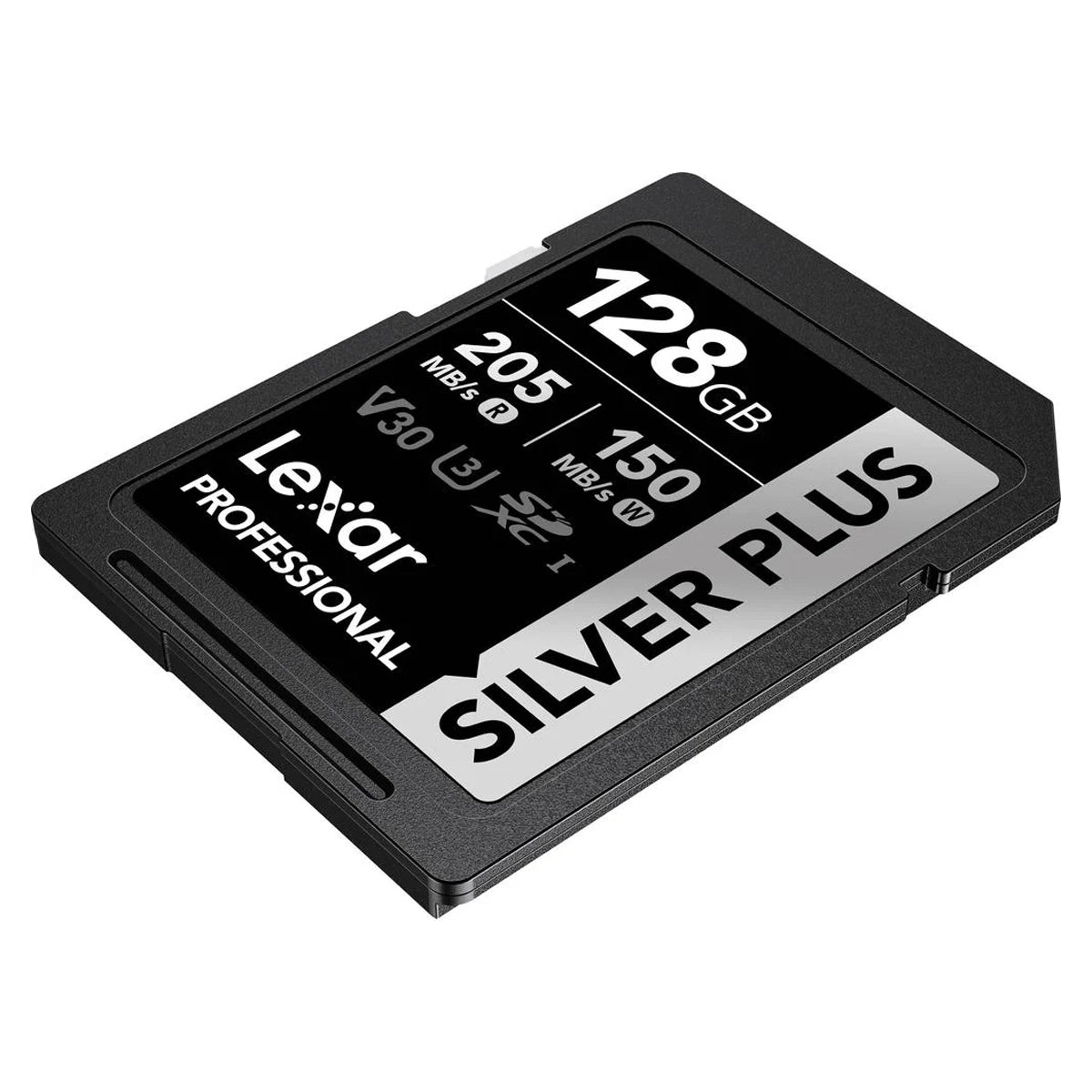 Lexar Professional SILVER PLUS SDXC UHS-I C10 U3 V30 205MB/s Read 150MB/s Write SD Card (128GB, 256GB, 512GB, 1TB)