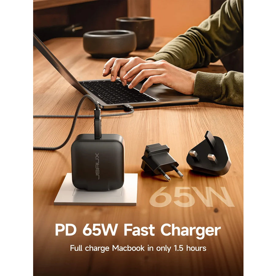 JSAUX PD 65W Foldable Smart Charger (CH6505)