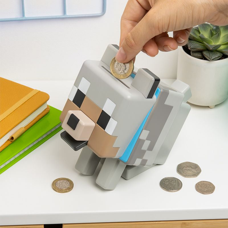 Paladone Minecraft Coin Buddies Wolf Money Box (PP15335MCF)