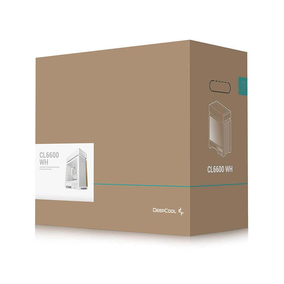 DeepCool CL6600 ATX PC Case with 360mm ARGB Liquid Cooler (Black, White)