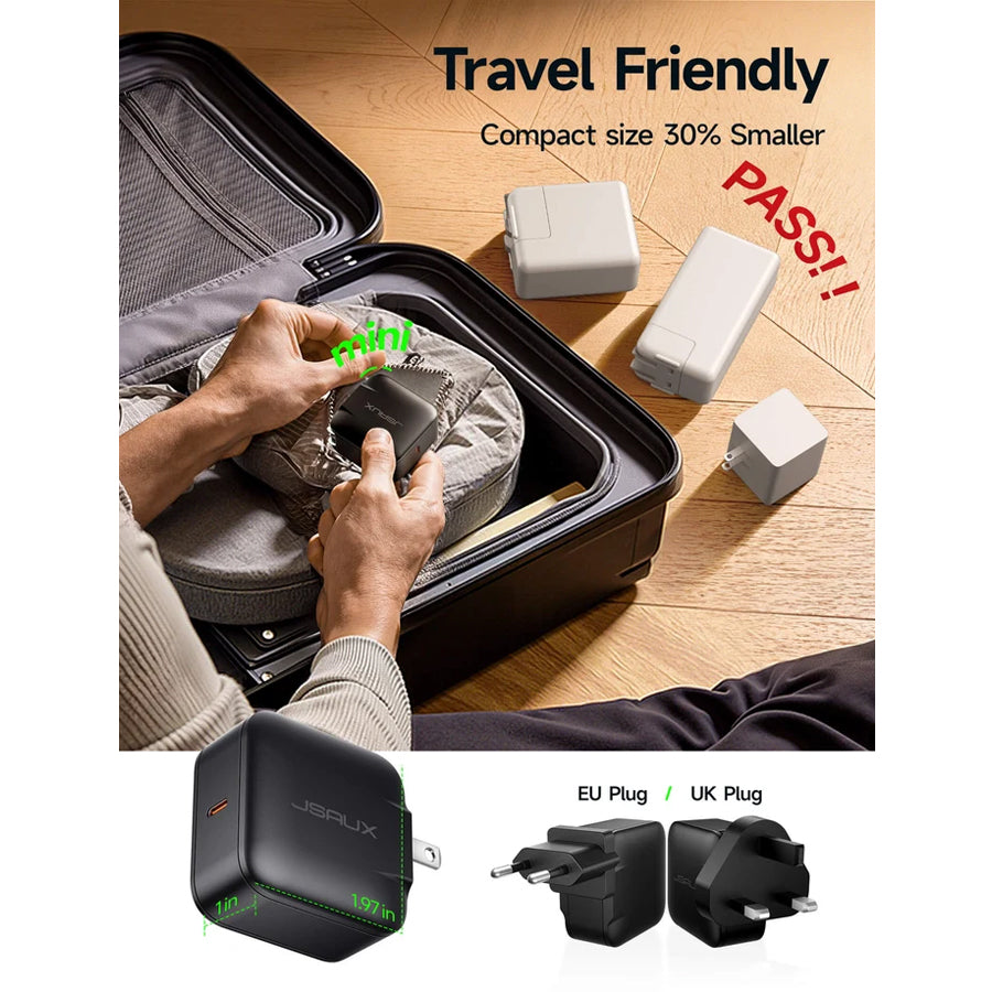 JSAUX PD 65W Foldable Smart Charger (CH6505)