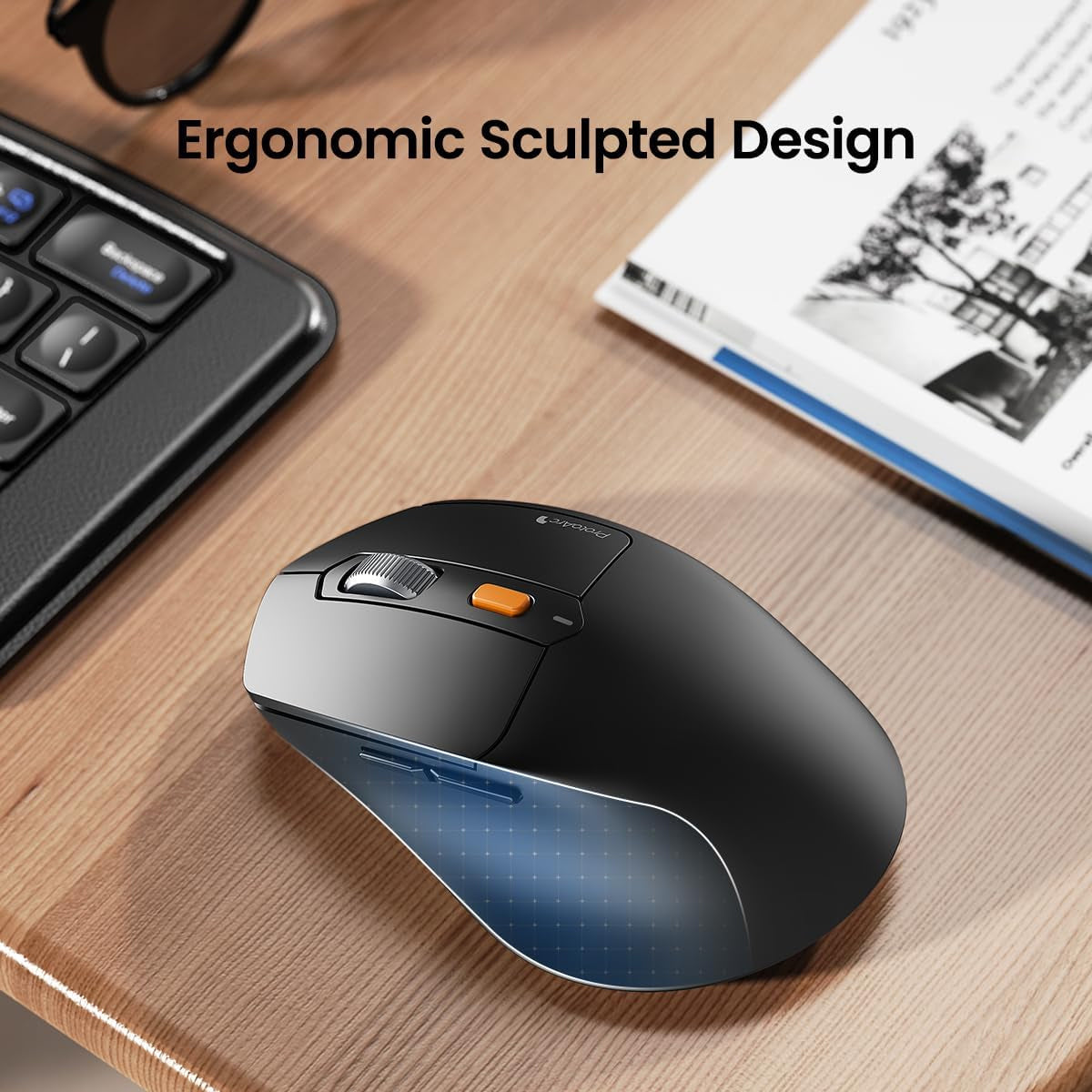 ProtoArc XKM03 Foldable Multi-Device Bluetooth Keyboard and Mouse Combo