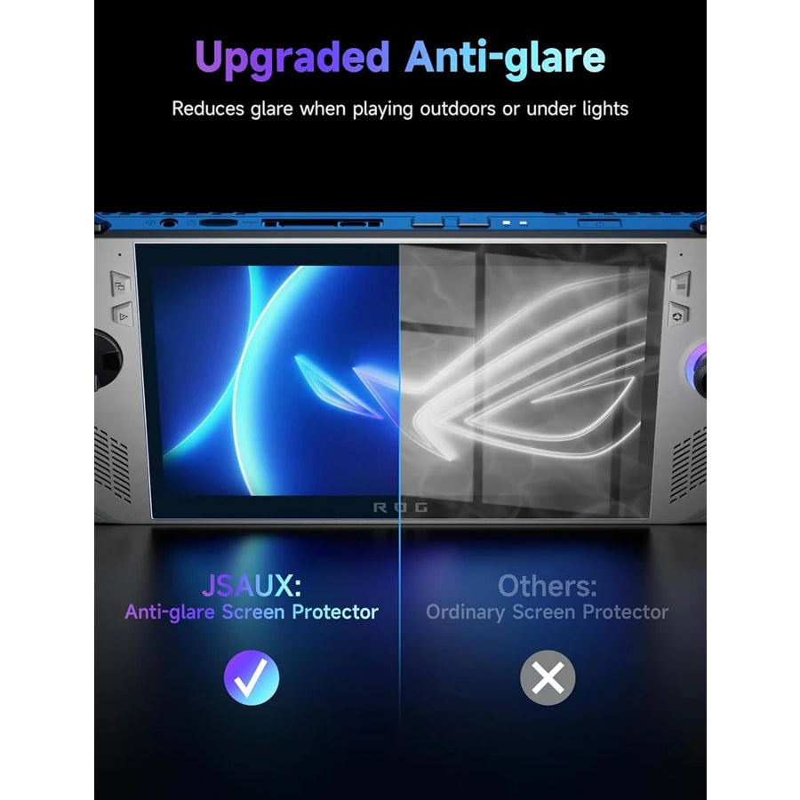 JSAUX Ultra Clear Anti-Glare Matte Tempered Glass Screen Protector 2-Pack for ROG Ally / ROG Ally X
