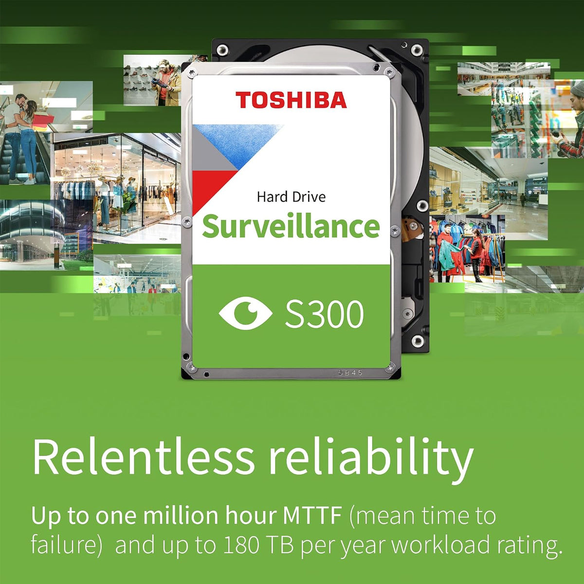 Toshiba Surveillance S300 2TB SATA 3.5-Inch 6GB/s 128MB Cache 5400 RPM Internal HDD (HDWT720UZSVA)