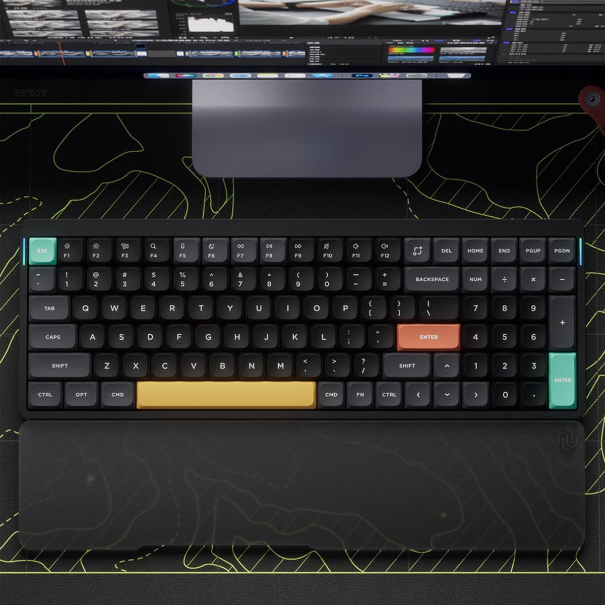 NuPhy Air96 V2 QMK/VIA Hot-Swappable RGB Wireless Mechanical Keyboard - Basalt Black