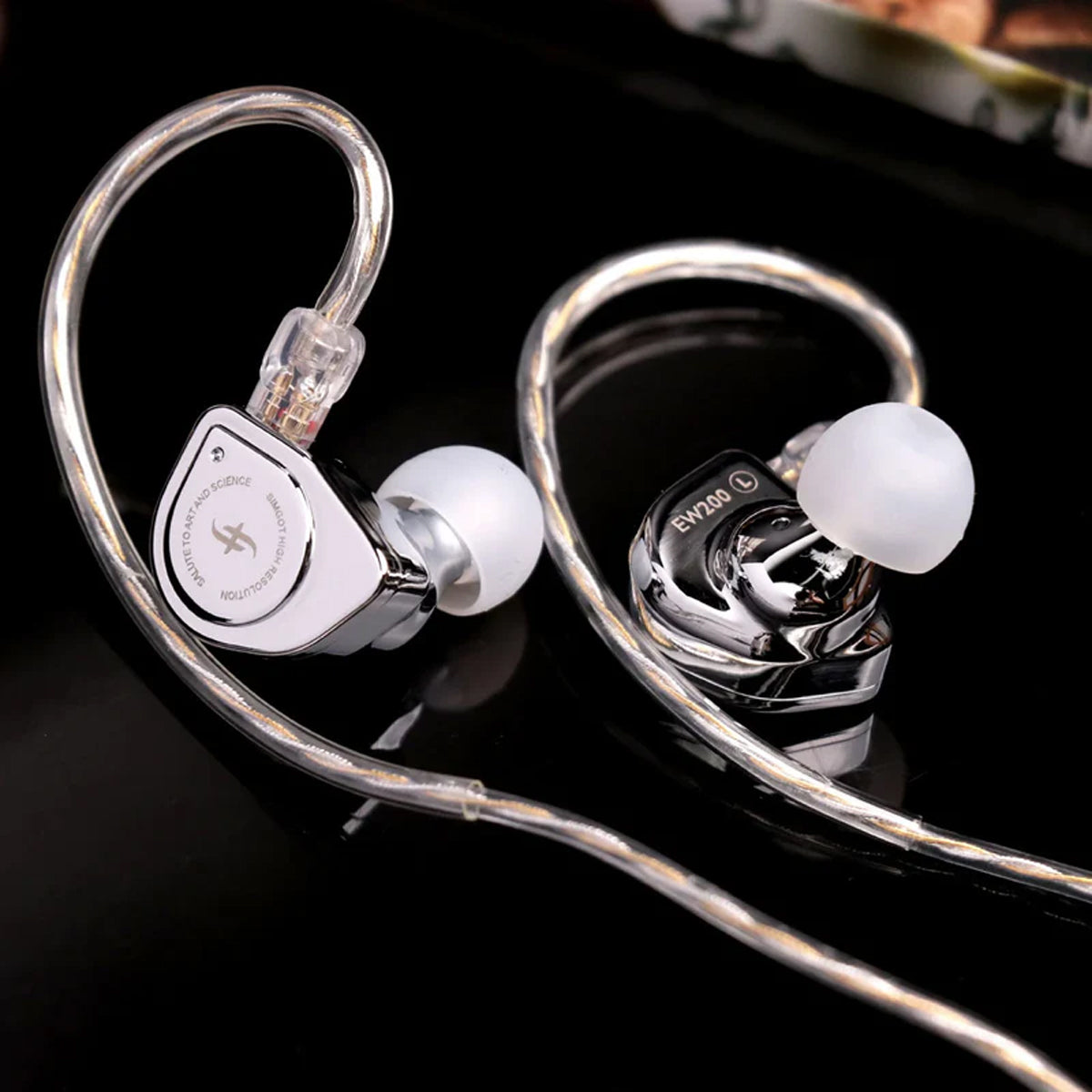 SIMGOT EW200 10mm SCP Diaphragm Dual-Magnetic-Circuit & Dual-Cavity Dynamic Driver In-Ear Earphones