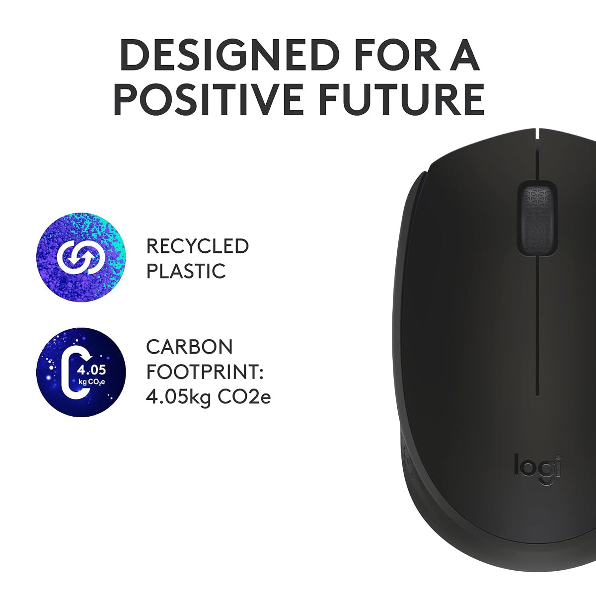 Logitech B170 2.4Ghz Wireless Mouse (Black) (910-004659)