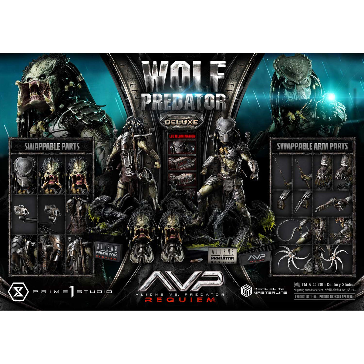 Real Elite Masterline Aliens vs. Predator: Requiem Wolf Predator