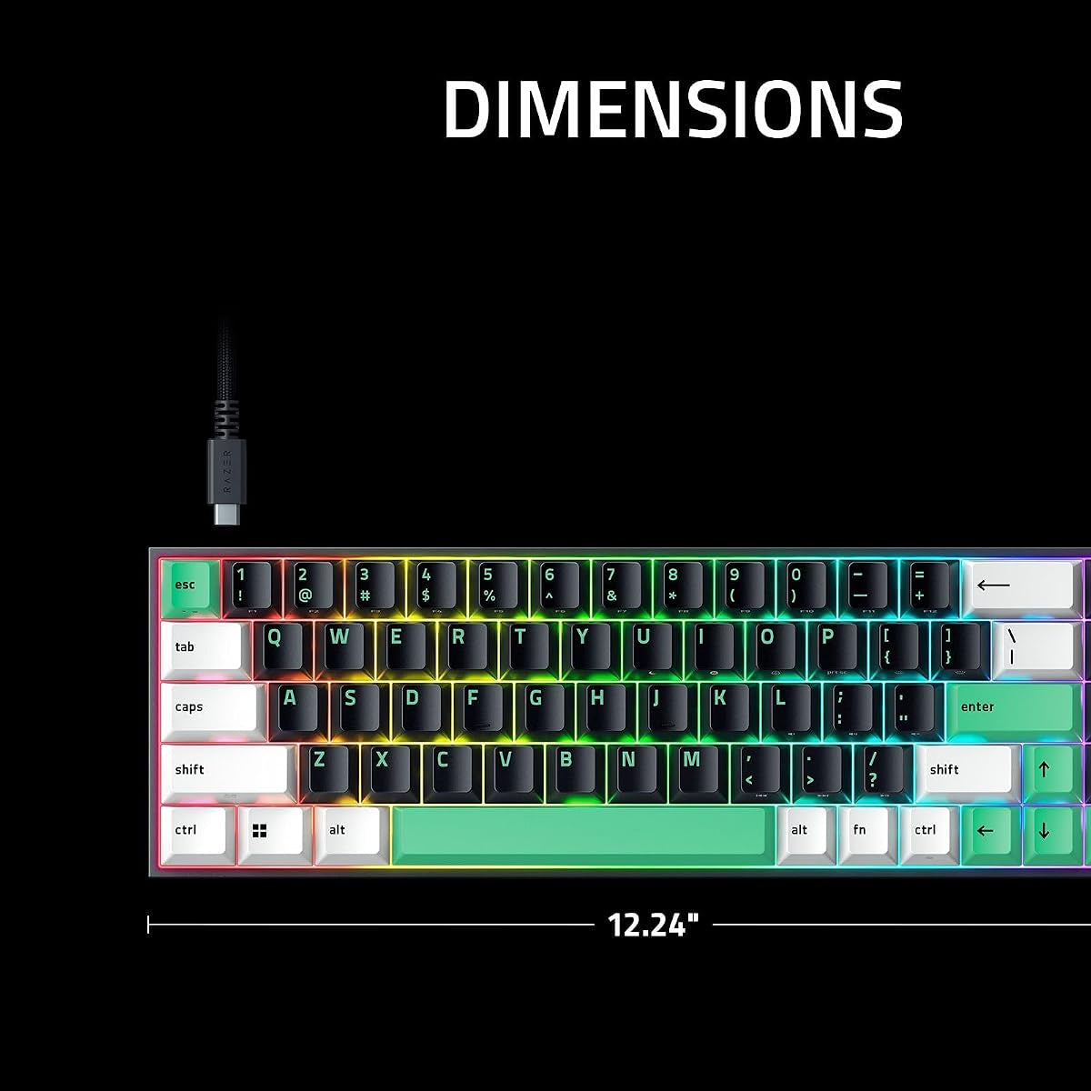 Razer Reclusa X Mini 65% Enthusiast Mechanical Gaming Keyboard