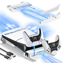 OIVO Horizontal Cooling Stand with Controller Charger for PS5 Slim / PS5 Pro (White)
