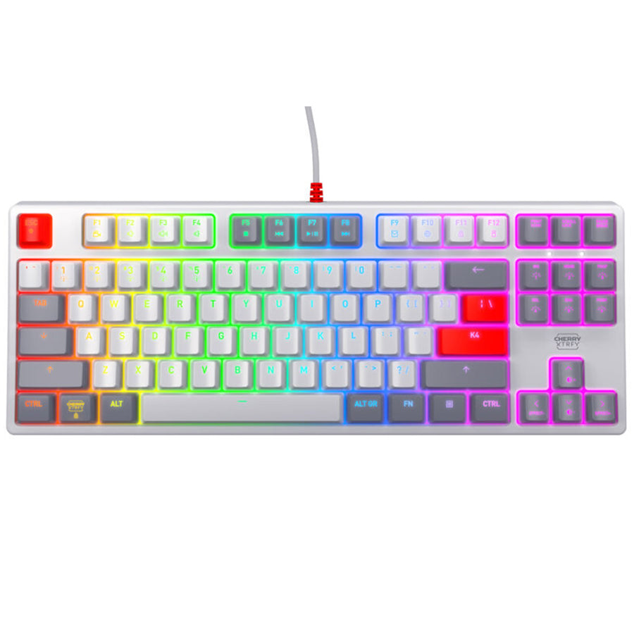 Cherry XTRFY K4V2 RGB TKL Mechanical Gaming Keyboard (Grey)