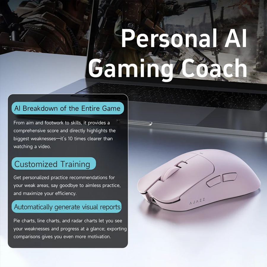 Ajazz AJ200P AI Master Tri-Mode Gaming Mouse
