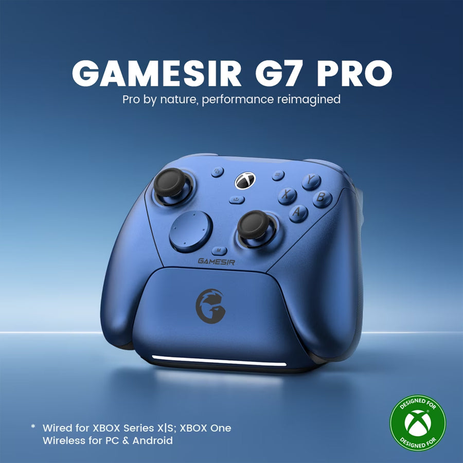GameSir G7 Pro Tri-Mode Wired/ Wireless Gaming Controller for Xbox / Mobile / PC (Metallic Blue)