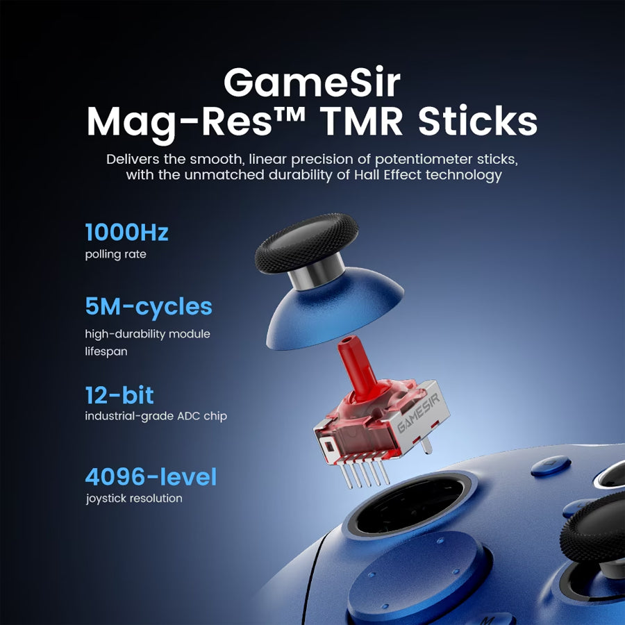 GameSir G7 Pro Tri-Mode Wired/ Wireless Gaming Controller for Xbox / Mobile / PC (Metallic Blue)