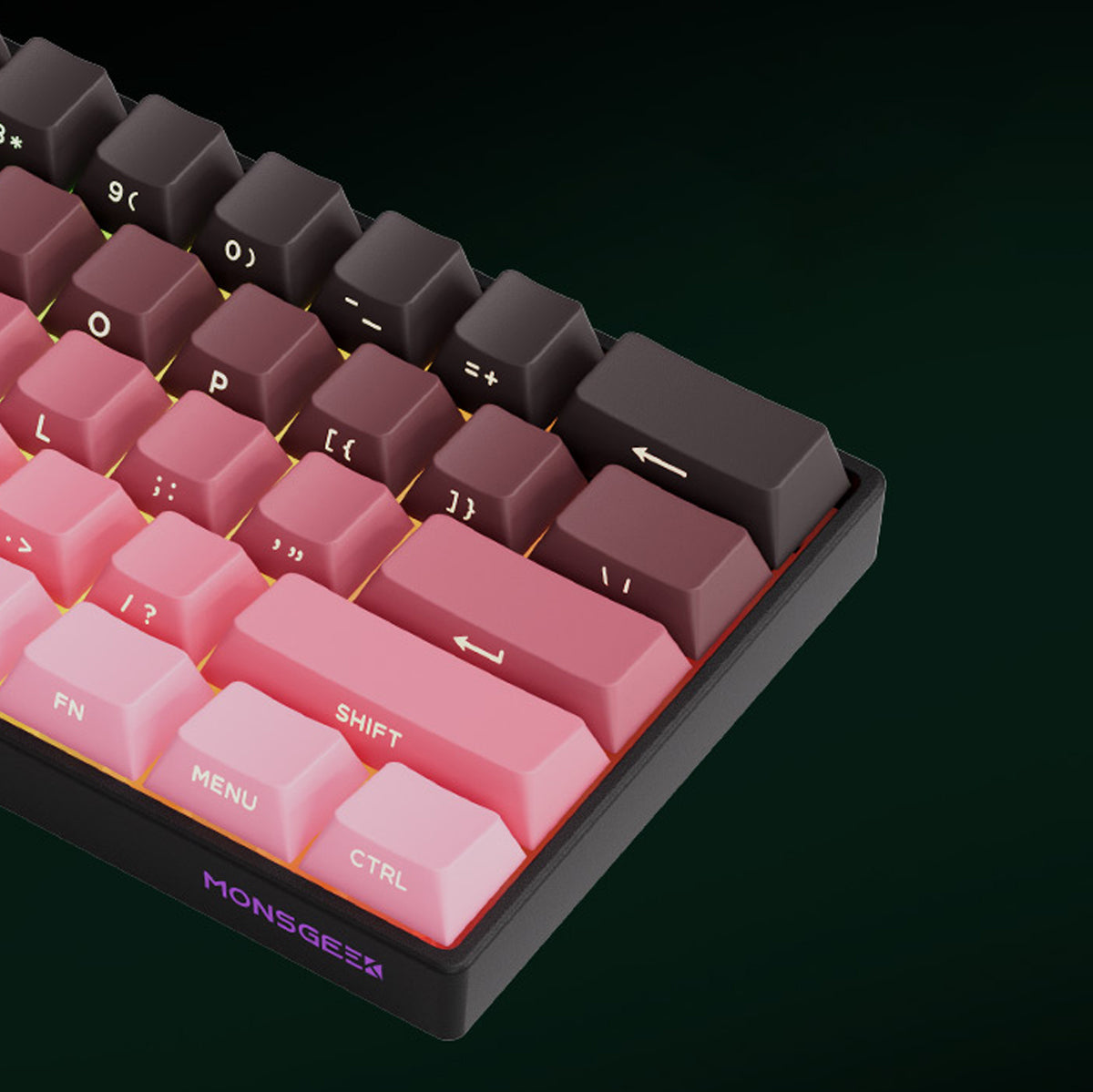 MonsGeek FUN60 Pro HE RGB Magnetic Keyboard (Black/Pink)