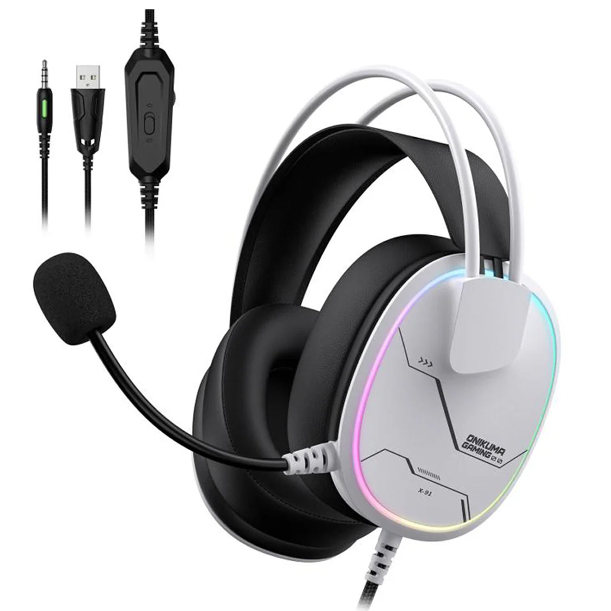 Onikuma X91 RGB Lightweight Gaming Headphone with Microphone
