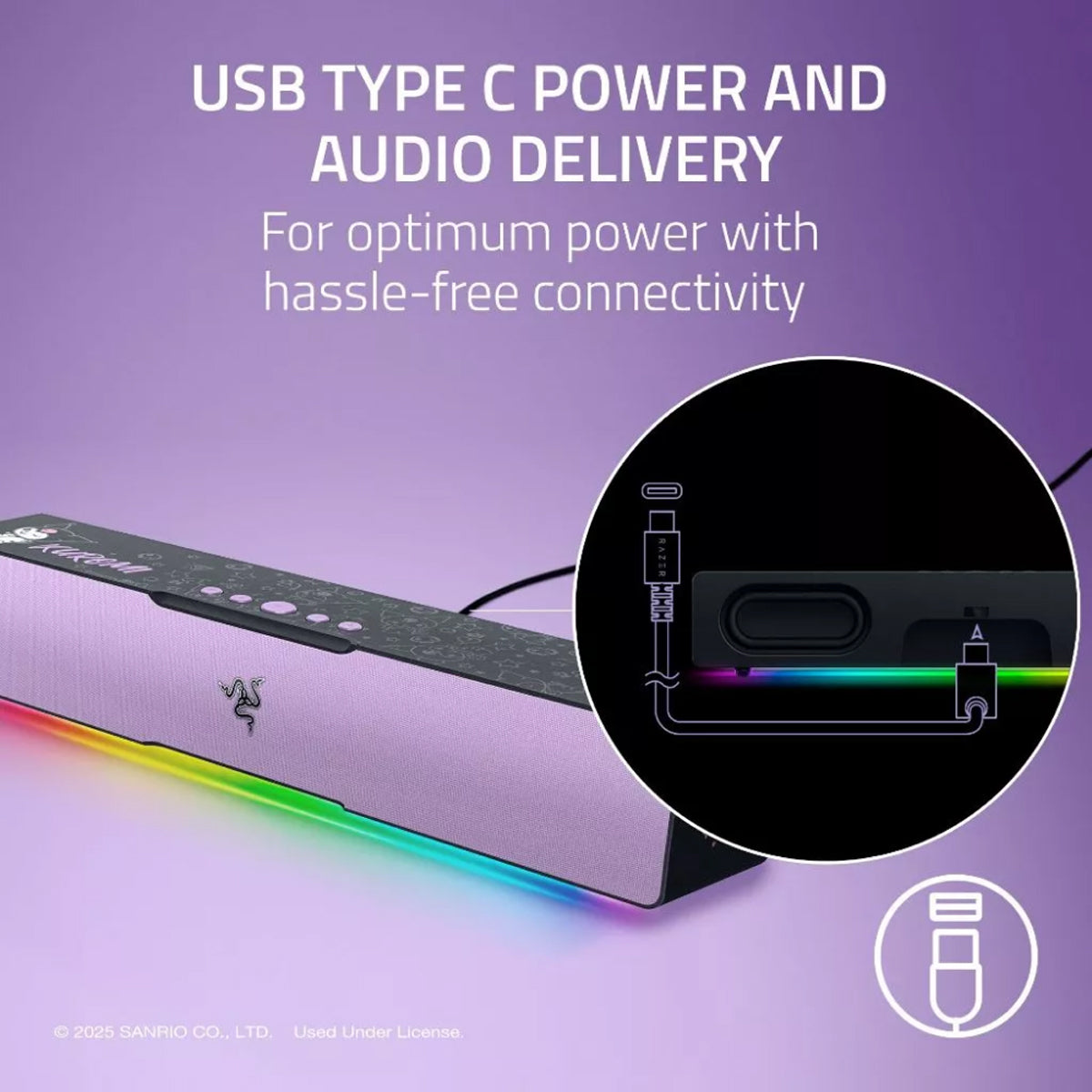 Razer Leviathan V2 X PC Gaming Soundbar (Kuromi Edition)