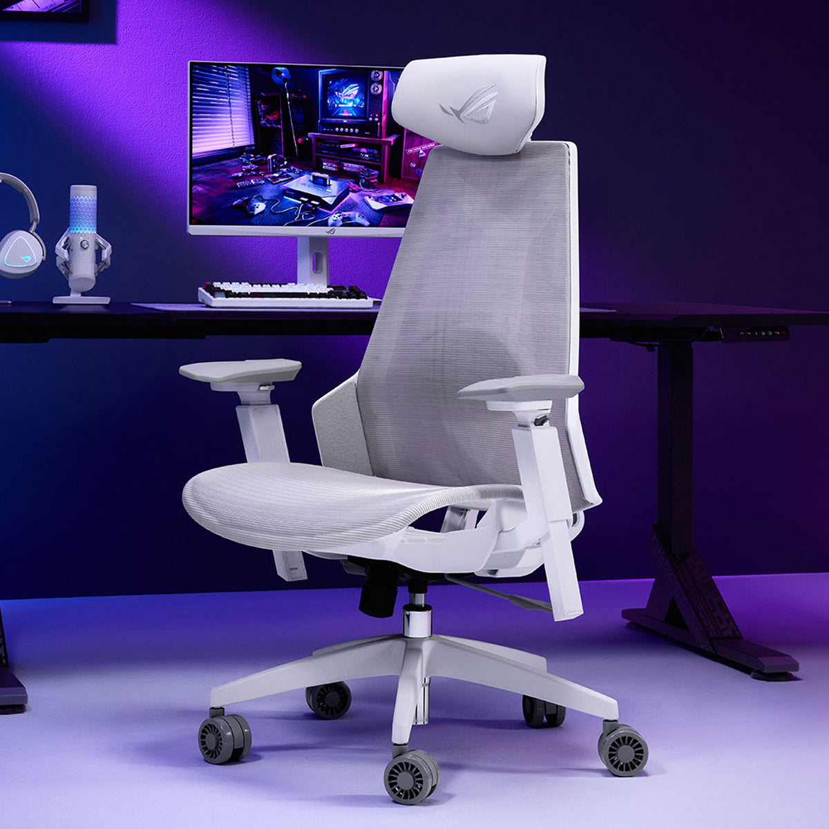 Asus ROG Destrier Core Ergo Gaming Chair with Futuristic Cyborg Aesthetic