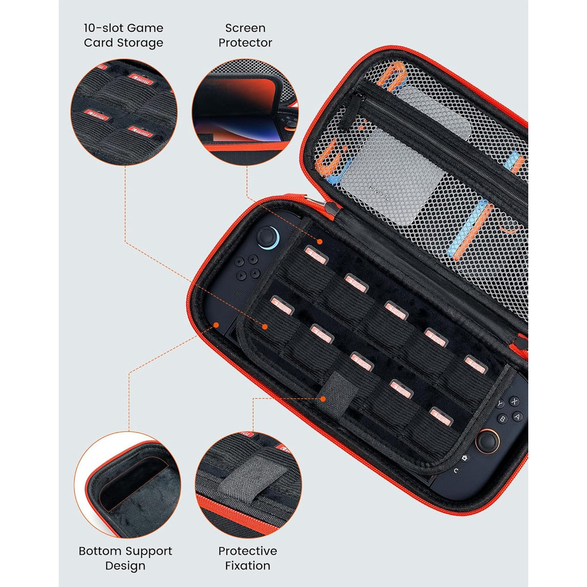 Transnovo PET Hard Shell Carrying Case for Nintendo Switch 2