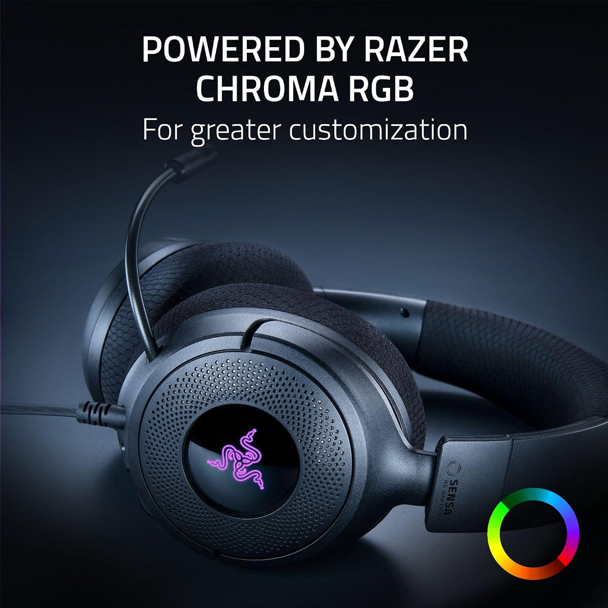Razer Kraken V4 X Sensa HD Haptics Wired Gaming Headset (Black)
