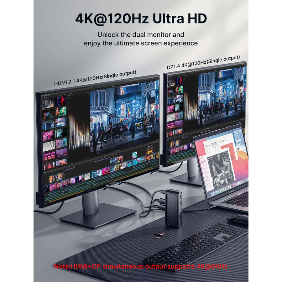 JSAUX USB-C 11-in-1 Docking Station for Steam Deck/ Steam Deck OLED/ ROG Ally/ ROG Ally X/ Switch