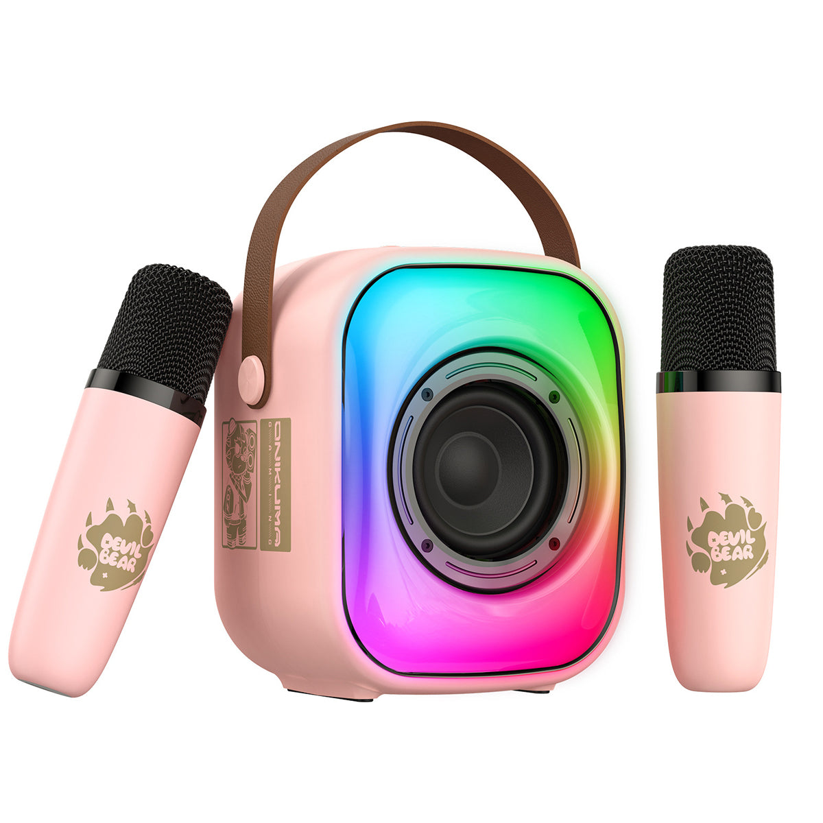 Onikuma L7 Wireless Smart Karaoke RGB Light Bluetooth Speaker Dual Wireless Microphone