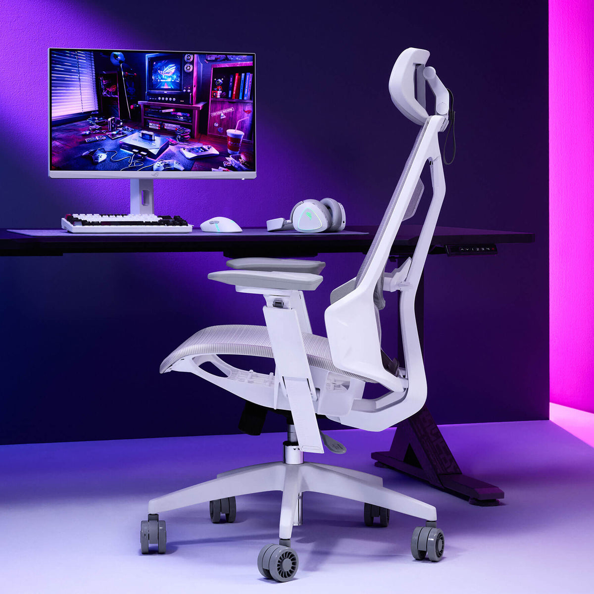 Asus ROG Destrier Core Ergo Gaming Chair with Futuristic Cyborg Aesthetic