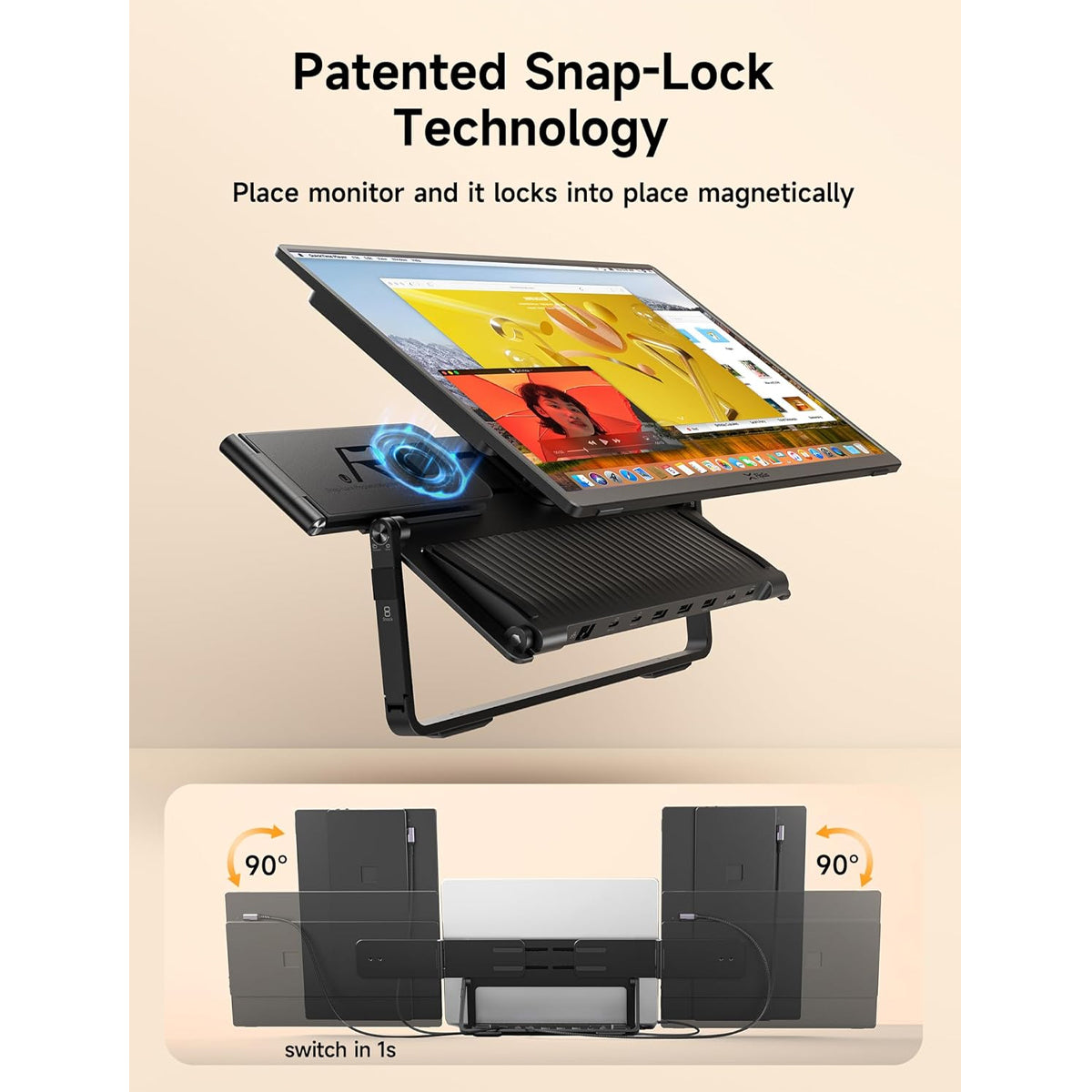 JSAUX Snap Screen for FlipGo Horizon (Black) (PM0210)