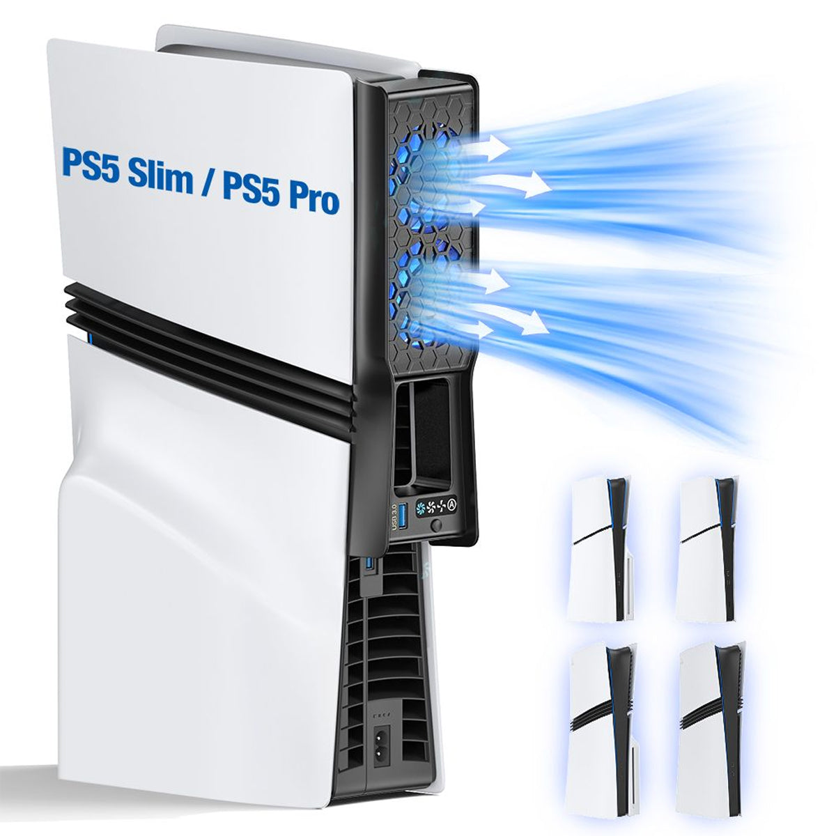 PS5 Auto Mode Cooling Fan with 3 Speed Levels for PS5 Slim / PS5 Pro