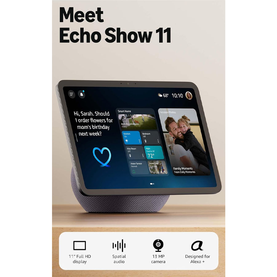 Amazon Echo Show 11 HD Smart Display with Alexa (Black)
