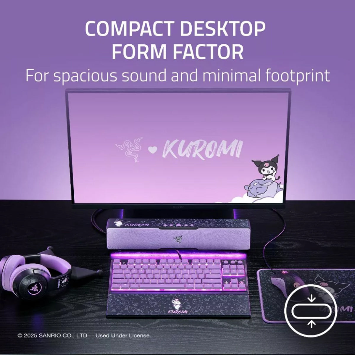 Razer Leviathan V2 X PC Gaming Soundbar (Kuromi Edition)