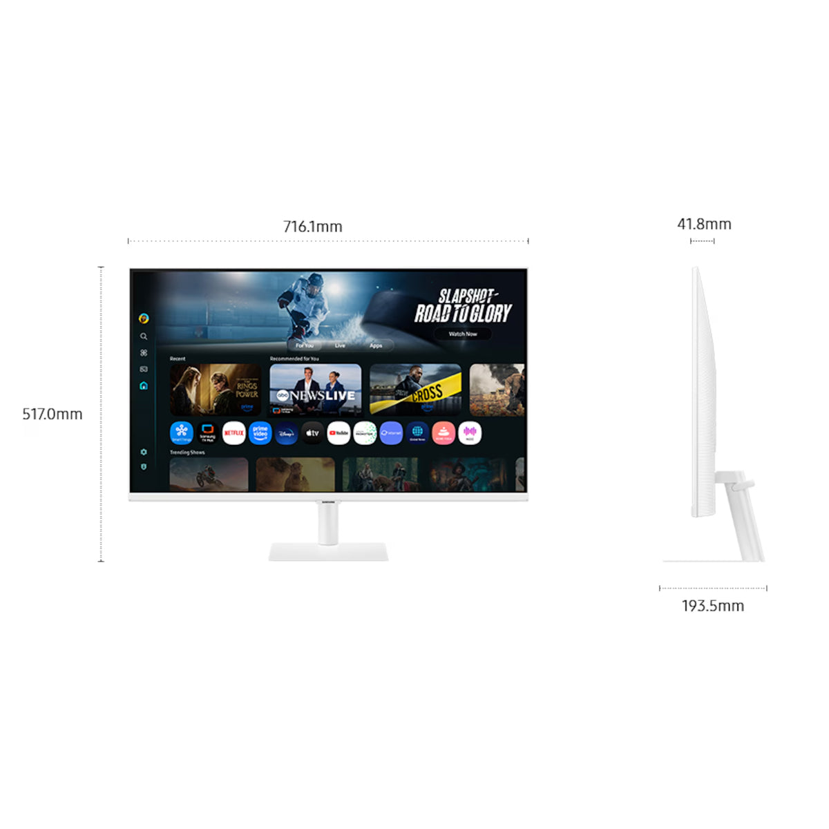 Samsung M7 M70F LS32FM701UEXXP 32" 4K (3840x2160) 60Hz 4ms GTG VA Vision AI Smart Monitor