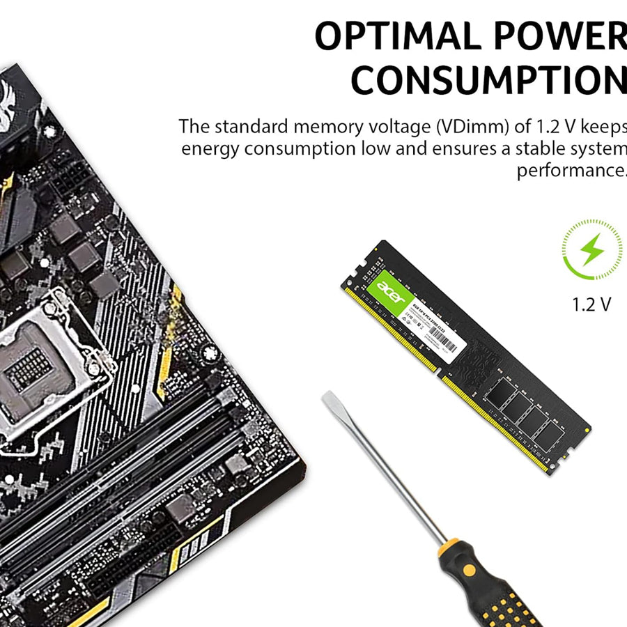 Acer UD100 8GB (1x8GB) 3200MHz CL22 Desktop Memory (BL.9BWWA.222)