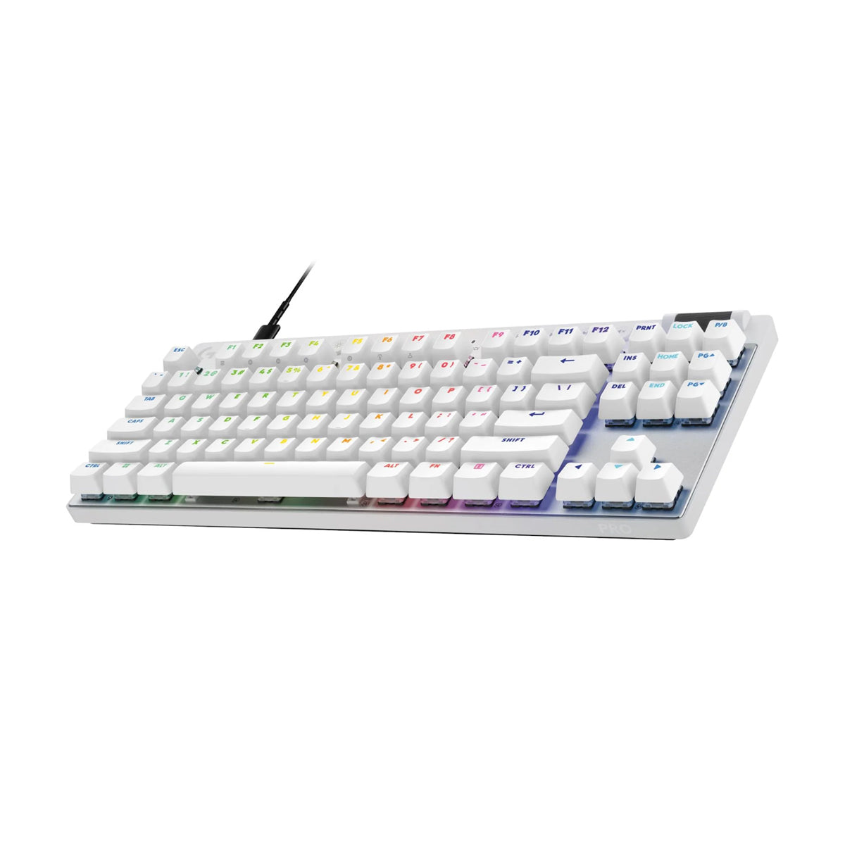 Logitech G Pro X TKL Rapid Wired Gaming Keyboard with Analog Switches (Black, White) (920-013234)