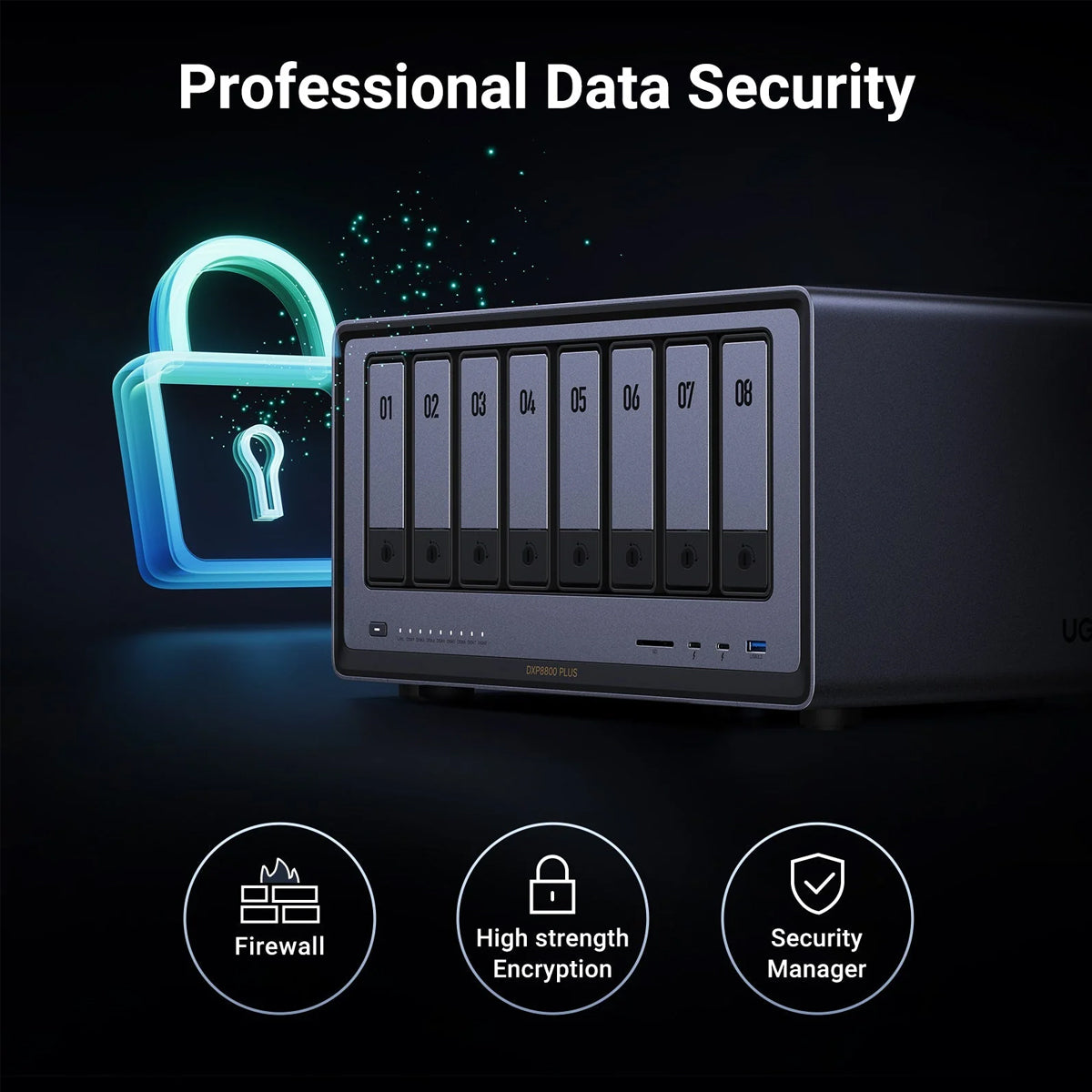 Ugreen NASync DXP8800 Plus 8-Bay NAS Diskless Personal Cloud Storage (DXP8800Plus/35126B)