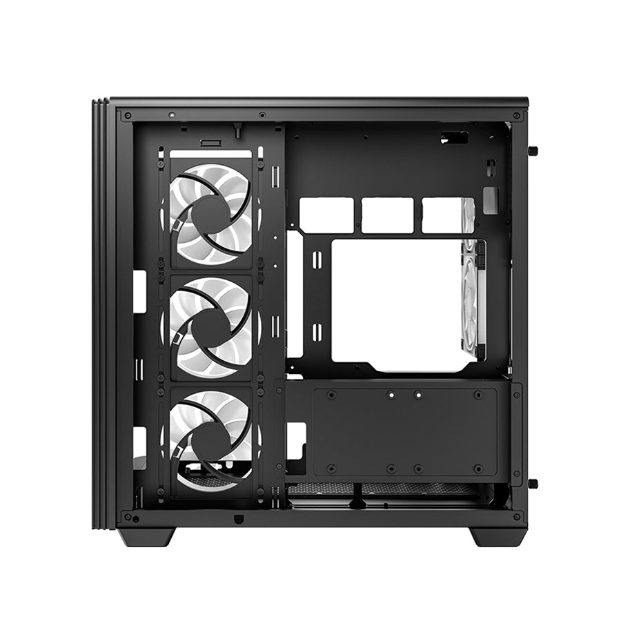 DeepCool CG590U 5F Panoramic Seamless Single-Curve Glass ATX PC Case (Black) (R-CG590U-BKAGA5-G)