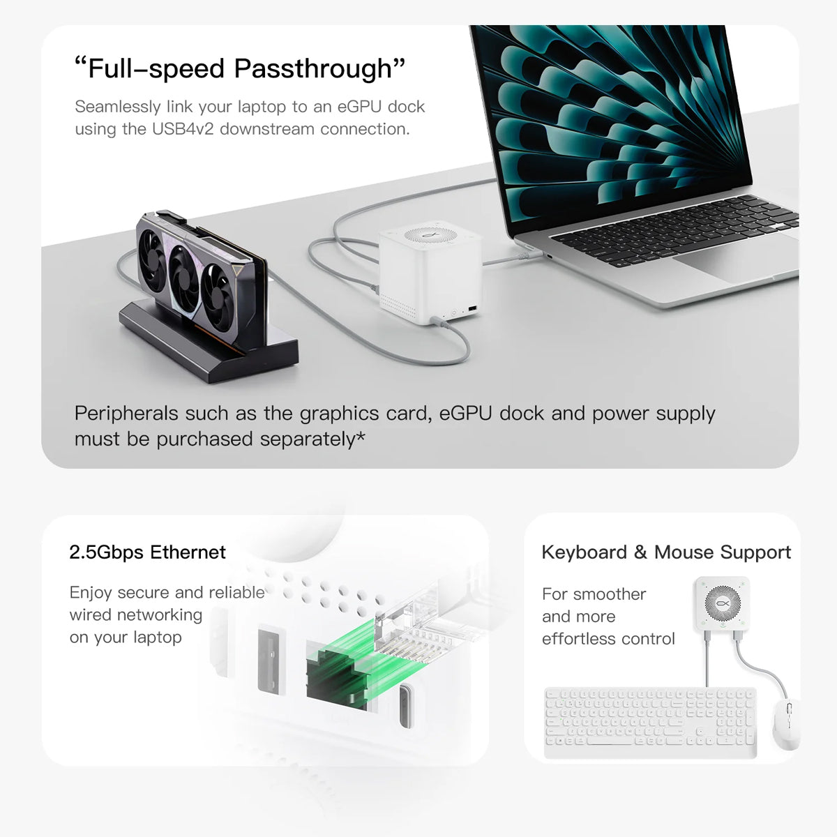 Beelink Mate Pro Multi-Functional Docking Station (Pearl White)