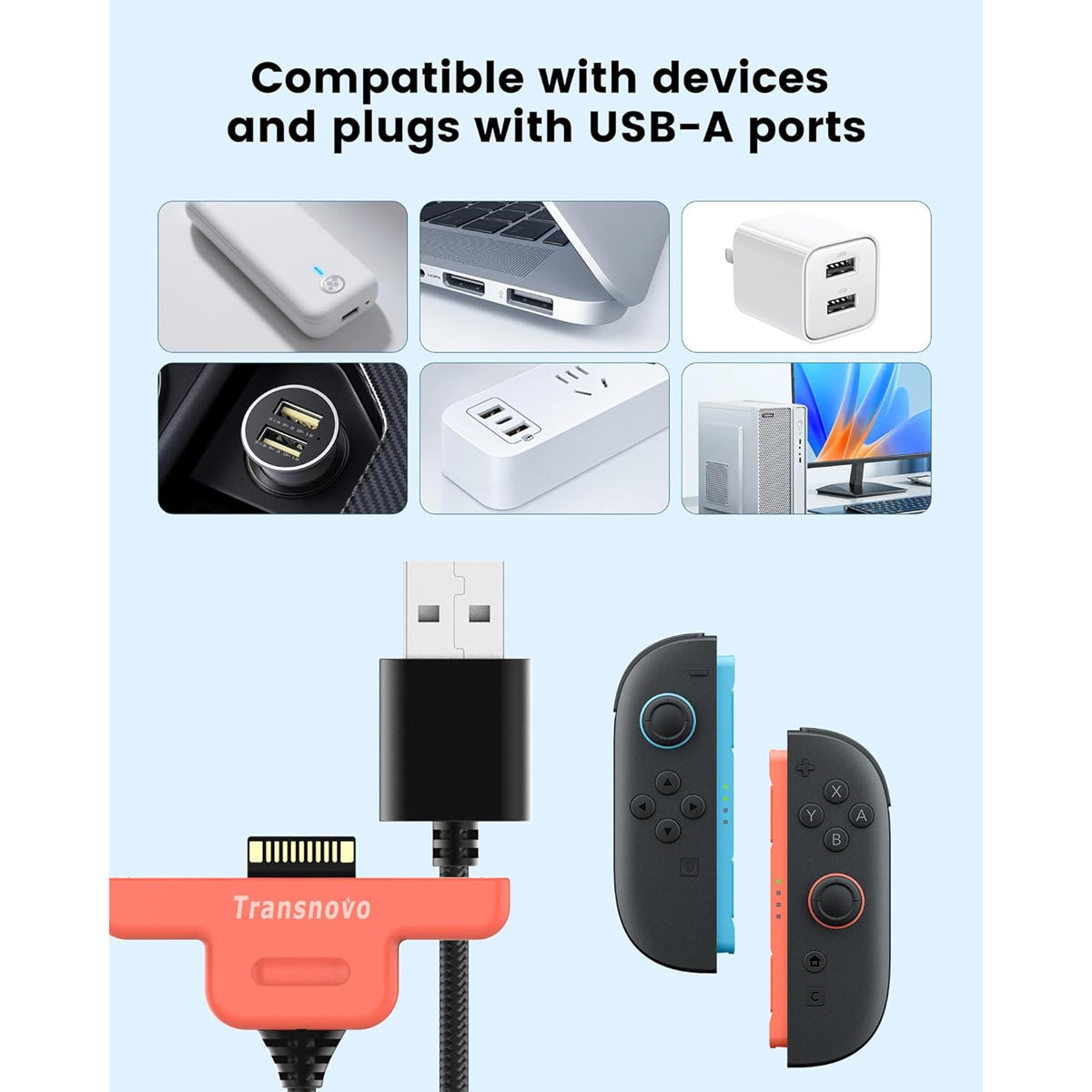 Transnovo Charging Link Cable for Nintendo Switch 2 Joy-Pad (NS2-CG05)