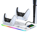 OIVO Cooling Stand with Controller Charger for PS5 / PS5 Slim (White) (IV-P5364X)