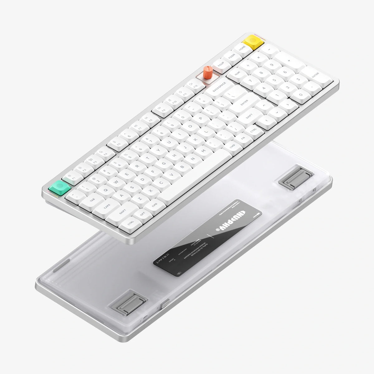 NuPhy Air100 V3 Low-Profile Tri-Mode Wireless Mechanical Keyboard - Nova White