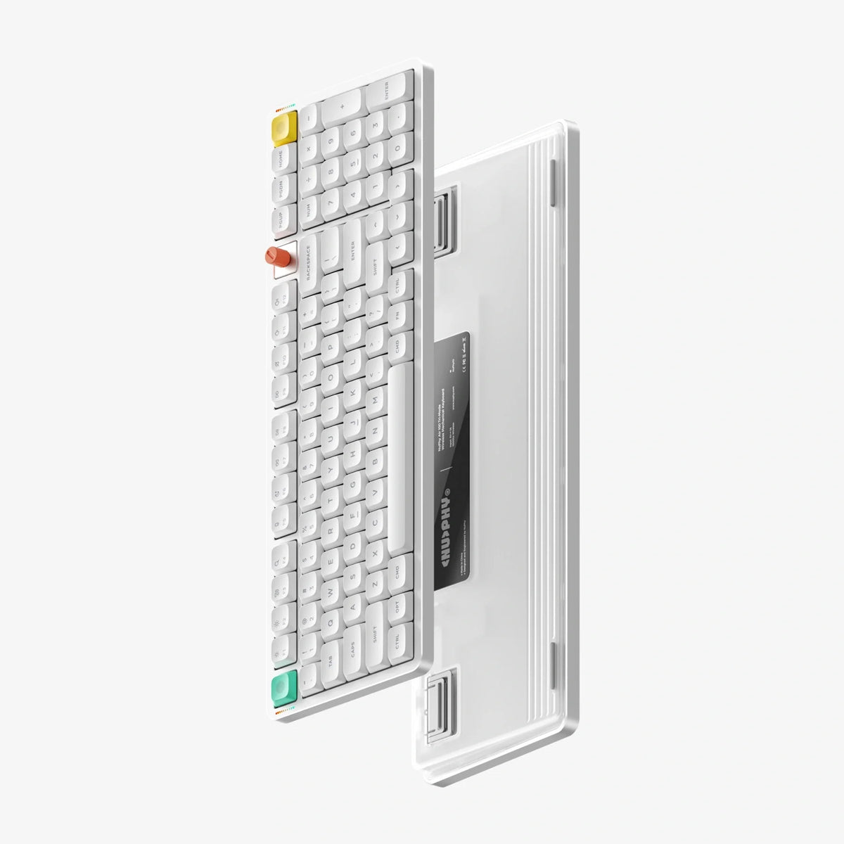 NuPhy Air100 V3 Low-Profile Tri-Mode Wireless Mechanical Keyboard - Nova White