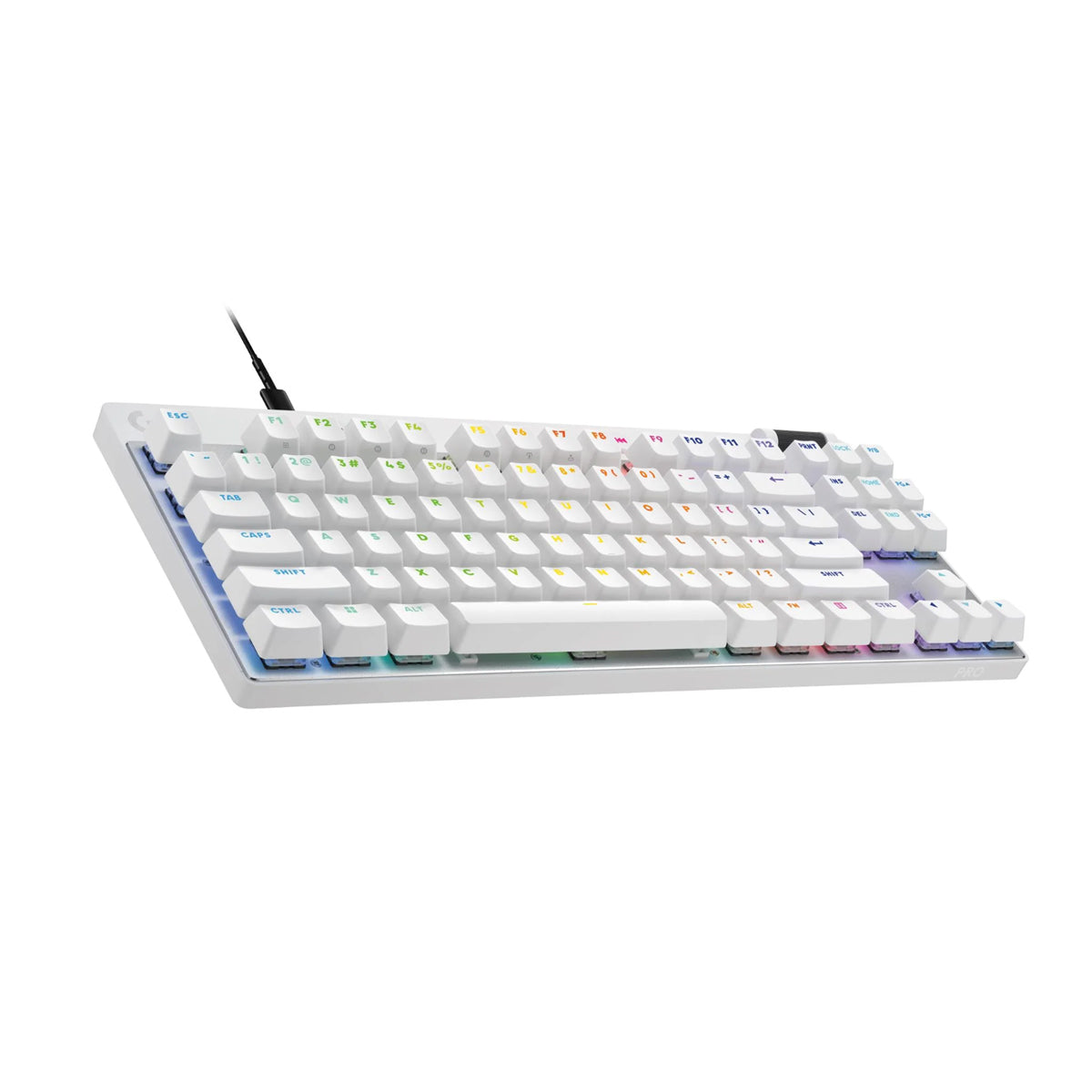 Logitech G Pro X TKL Rapid Wired Gaming Keyboard with Analog Switches (Black, White) (920-013234)