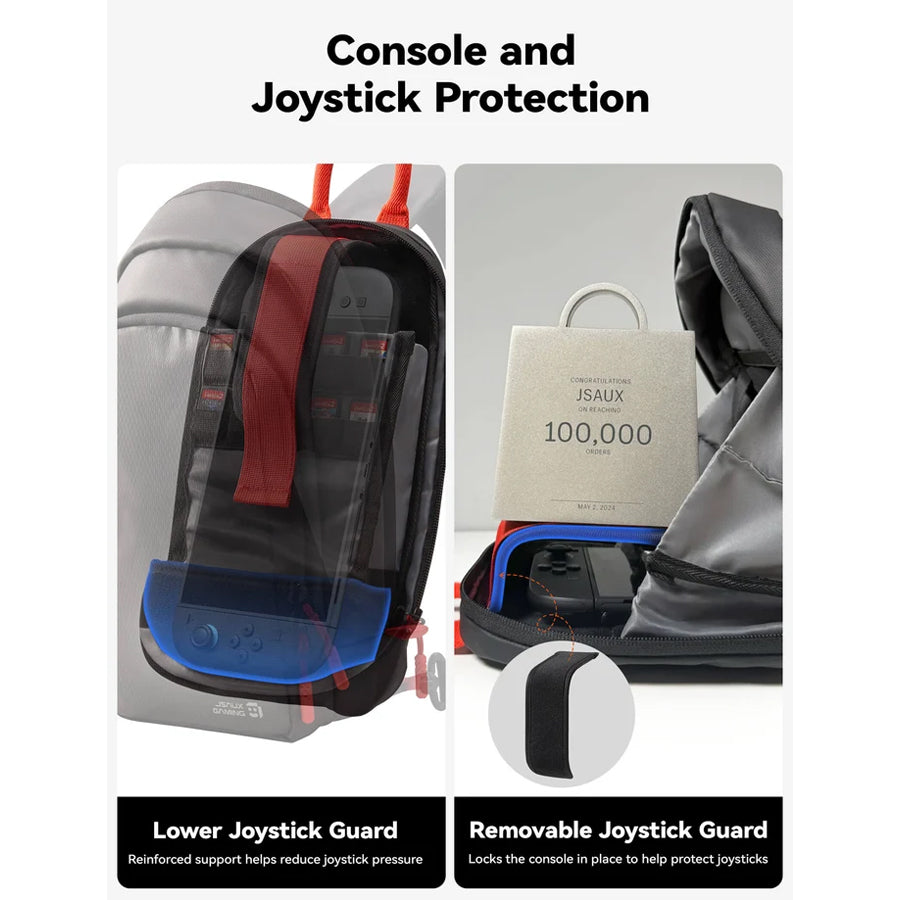 JSAUX Crossbody Sling Bag for Nintendo Switch/ Switch 2 (Black) (BG0131)