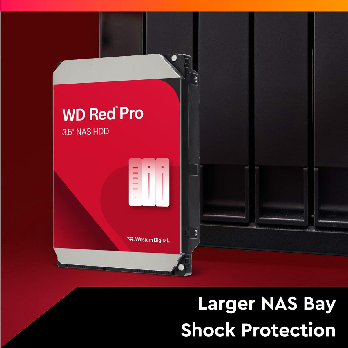 WD Red Pro 3.5" SATA NAS Hard Drive (12TB, 14TB, 16TB) (WD122KFBX, WD142KFGX, WD161KFGX)