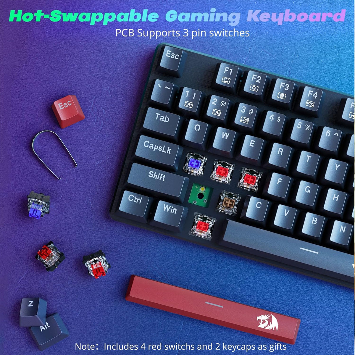 Redragon Sindri K671 RGB Hot-Swappable Full Sized Wired Mechanical Gaming Keyboard